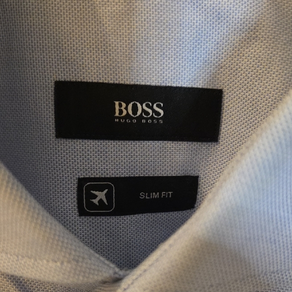 BOSS Hugo Boss Light Blue Jason Slim Fit Dress Shirt Size 15 - Picture 2 of 7